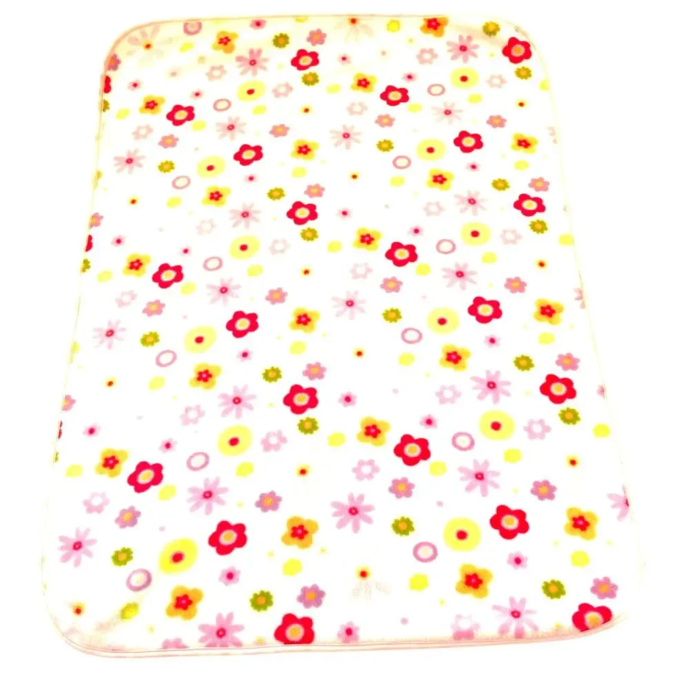 Circo Target Happy Flower Fleece Baby Blanket Plush Multi Floral